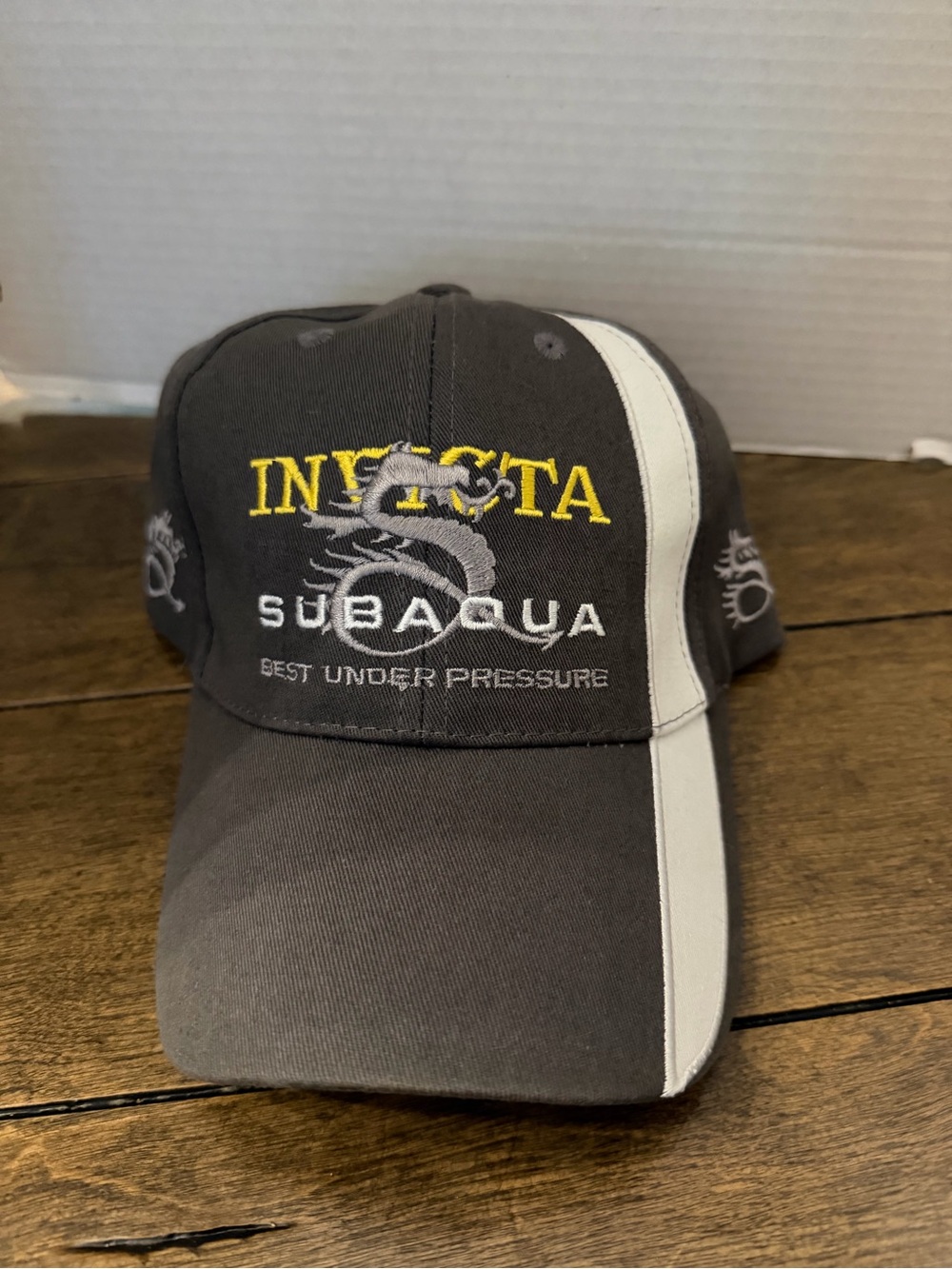 Men's Invicta Gray & White Logo Cap